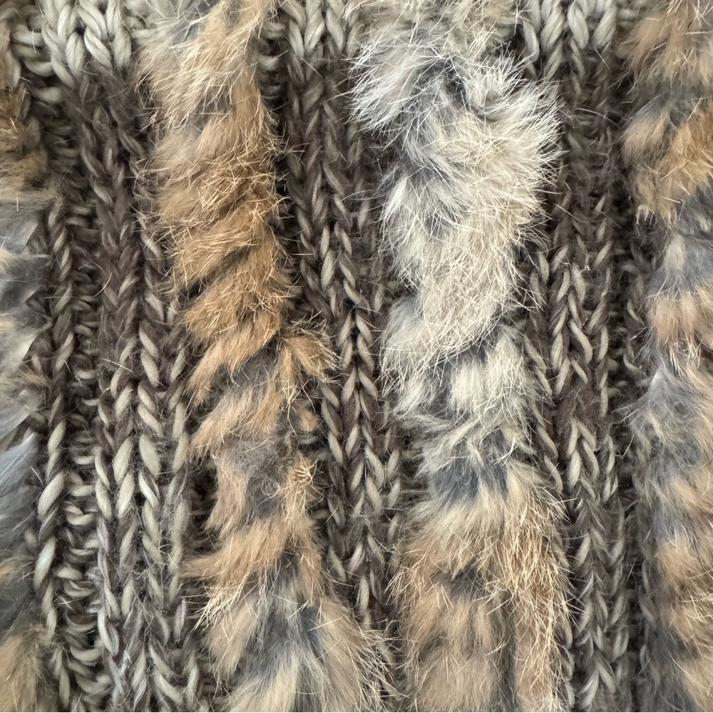 Bujibaja Rabbit Fur Scarf - Picture 2 of 5
